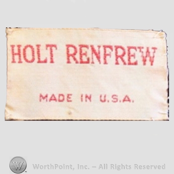 Clothing label : Holt Renfrew.