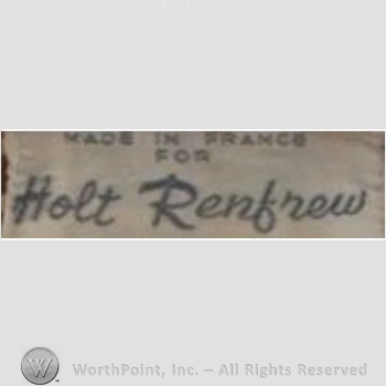 Clothing label : Holt Renfrew.
