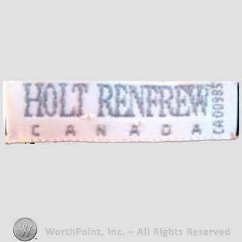 Clothing label : Holt Renfrew.
