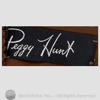 Clothing label : Peggy Hunt.