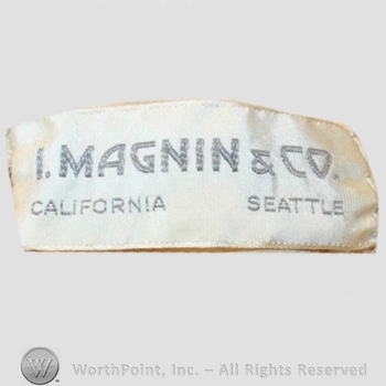 Clothing label : I. Magnin.