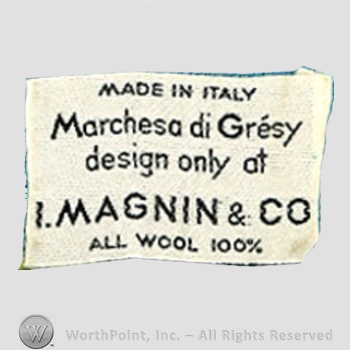 Clothing label : I. Magnin.
