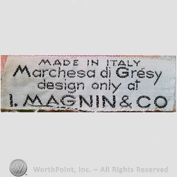 Clothing label : I. Magnin.