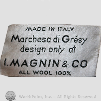 Clothing label : I. Magnin.