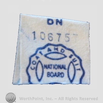 Clothing label : ILGWU.