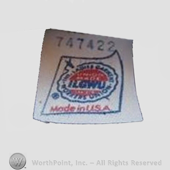 Clothing label : ILGWU.