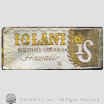 Clothing label : Iolani.