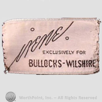 Clothing label : Irene Lentz.