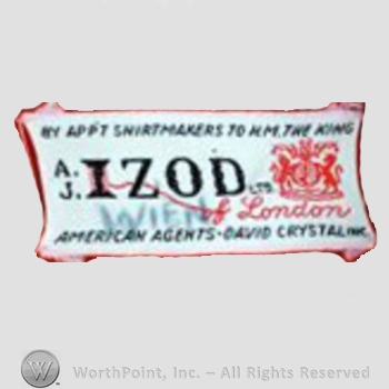 Clothing label : Izod.
