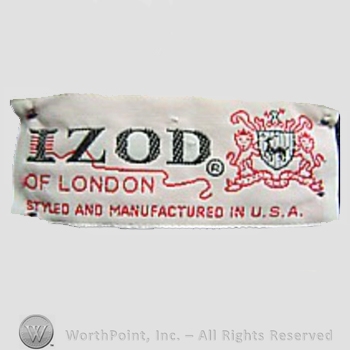 Clothing label : Izod.