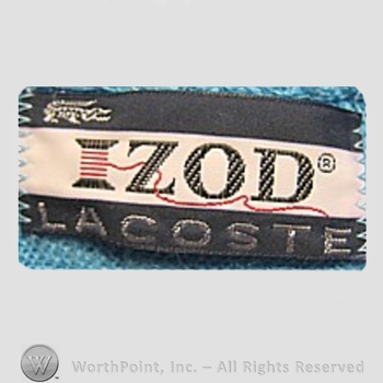 Clothing label : Izod.