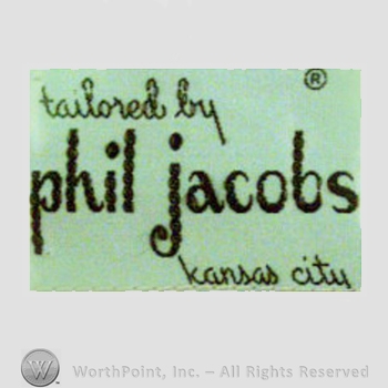 Clothing label : Phil Jacobs.