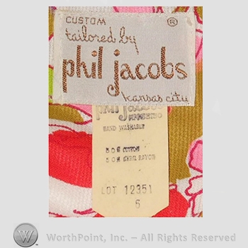 Clothing label : Phil Jacobs.