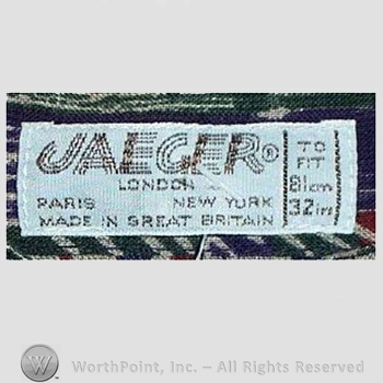 Clothing label : Jaeger.
