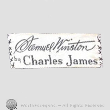 Clothing label : Charles James.