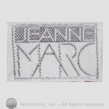 Clothing label : Jeanne Marc.