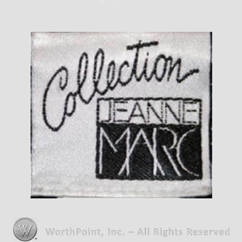 Clothing label : Jeanne Marc.