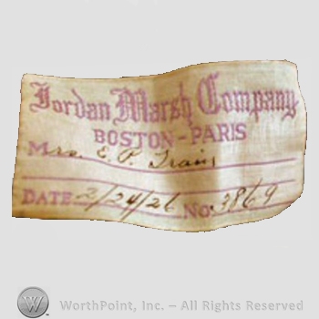 Clothing label : Jordan Marsh.