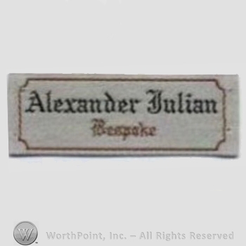 Clothing label : Alexander Julian.