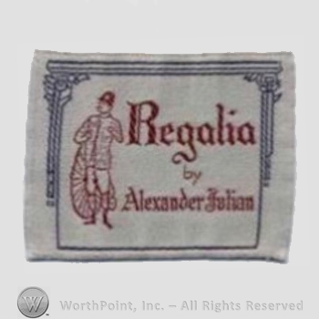 Clothing label : Alexander Julian.