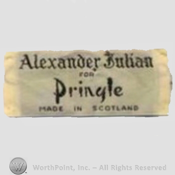 Clothing label : Alexander Julian.