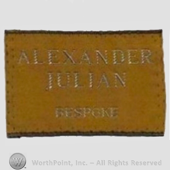 Clothing label : Alexander Julian.