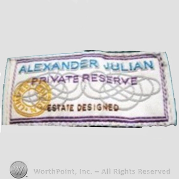 Clothing label : Alexander Julian.