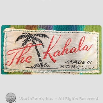 Clothing label : Kahala.