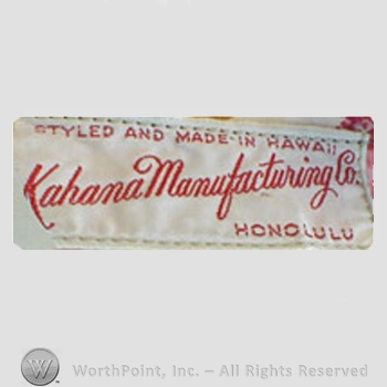 Clothing label : Kahana.