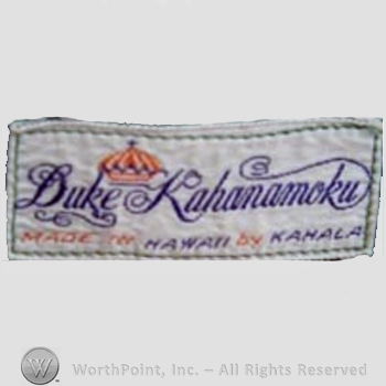 Clothing label : Kahanamoku.