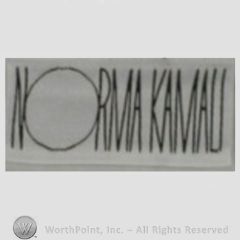 Clothing label : Norma Kamali.