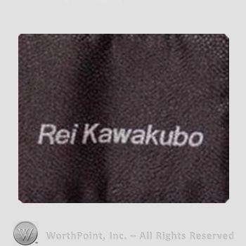Clothing label : Rei Kawakubo.