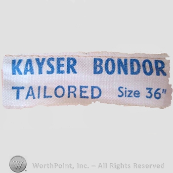 Clothing label : Julius Kayser.