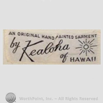 Clothing label : Kealoha.