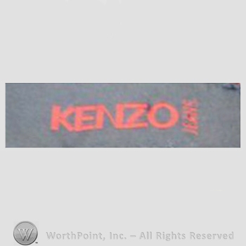 Clothing label : Kenzo Takada.