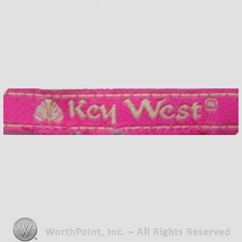 Clothing label : Key West Hand Print Fabrics.