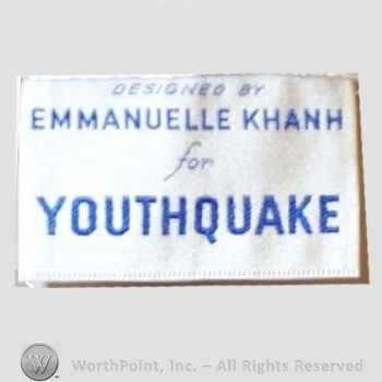 Clothing label : Emmanuelle Khanh.