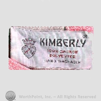 Clothing label : Kimberly.