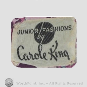 Clothing label : Carole King.