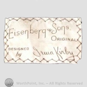 Clothing label : Irma Kirby.