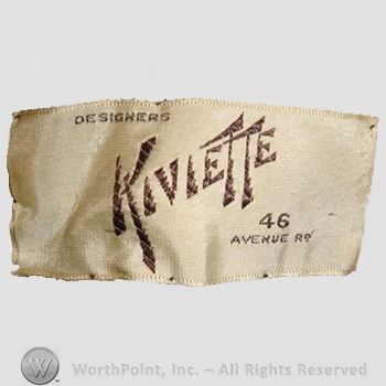 Clothing label : Kiviette.