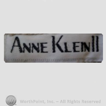 Clothing label : Anne Klein.