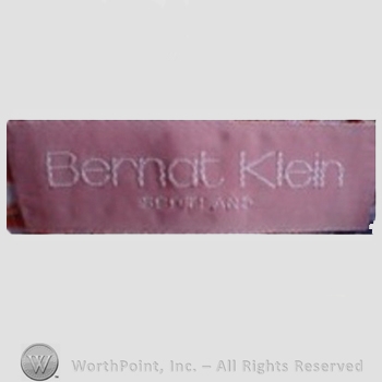 Clothing label : Bernat Klein.