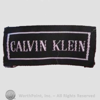 Clothing label : Calvin Klein.