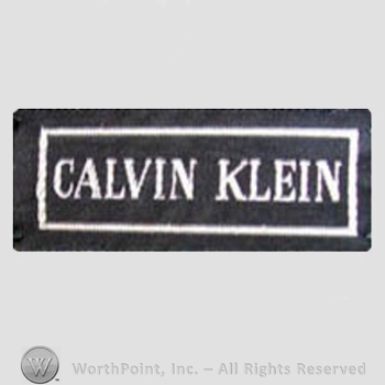 Clothing label : Calvin Klein.
