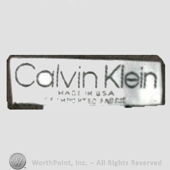 Clothing label : Calvin Klein.