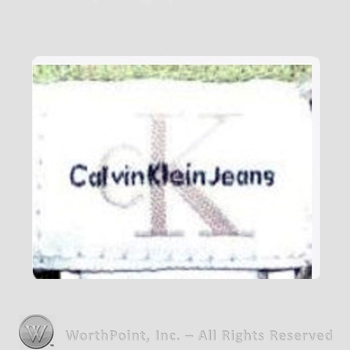 Clothing label : Calvin Klein.