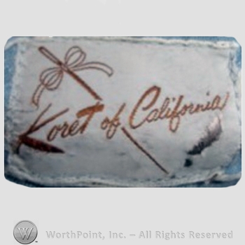 Clothing label : Koret of California.