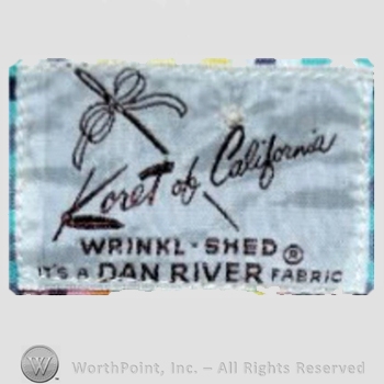 Clothing label : Koret of California.