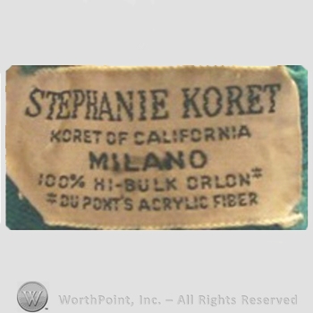 Clothing label : Koret of California.